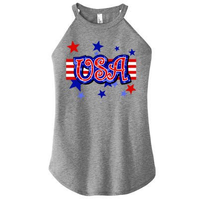 USA Festive Celebration Women's Perfect Tri Rocker Tank