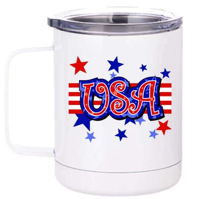 USA Festive Celebration 12 oz Stainless Steel Tumbler Cup