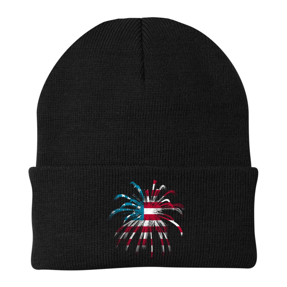 Usa Firework 4th Of July Beanie