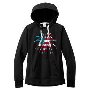 Usa Firework 4th Of July Women's Fleece Hoodie