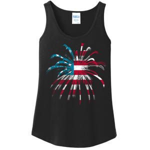 Usa Firework 4th Of July Ladies Essential Tank