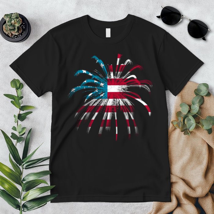 Usa Firework 4th Of July Premium T-Shirt