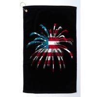 Usa Firework 4th Of July Golf Towel