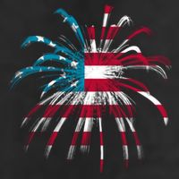 Usa Firework 4th Of July Golf Towel