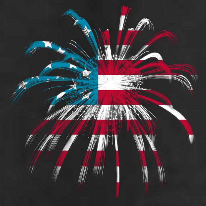 Usa Firework 4th Of July Golf Towel