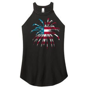 Usa Firework 4th Of July Women's Perfect Tri Rocker Tank