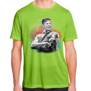 USA Fireworks Patriotic Ronald Reagan  Adult ChromaSoft Performance T-Shirt