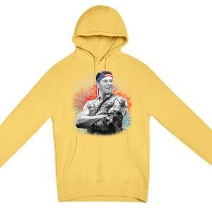 USA Fireworks Patriotic Ronald Reagan  Premium Pullover Hoodie