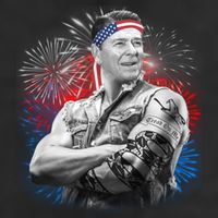 USA Fireworks Patriotic Ronald Reagan  Adult Drive Performance Visor