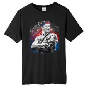 USA Fireworks Patriotic Ronald Reagan  Tall Fusion ChromaSoft Performance T-Shirt