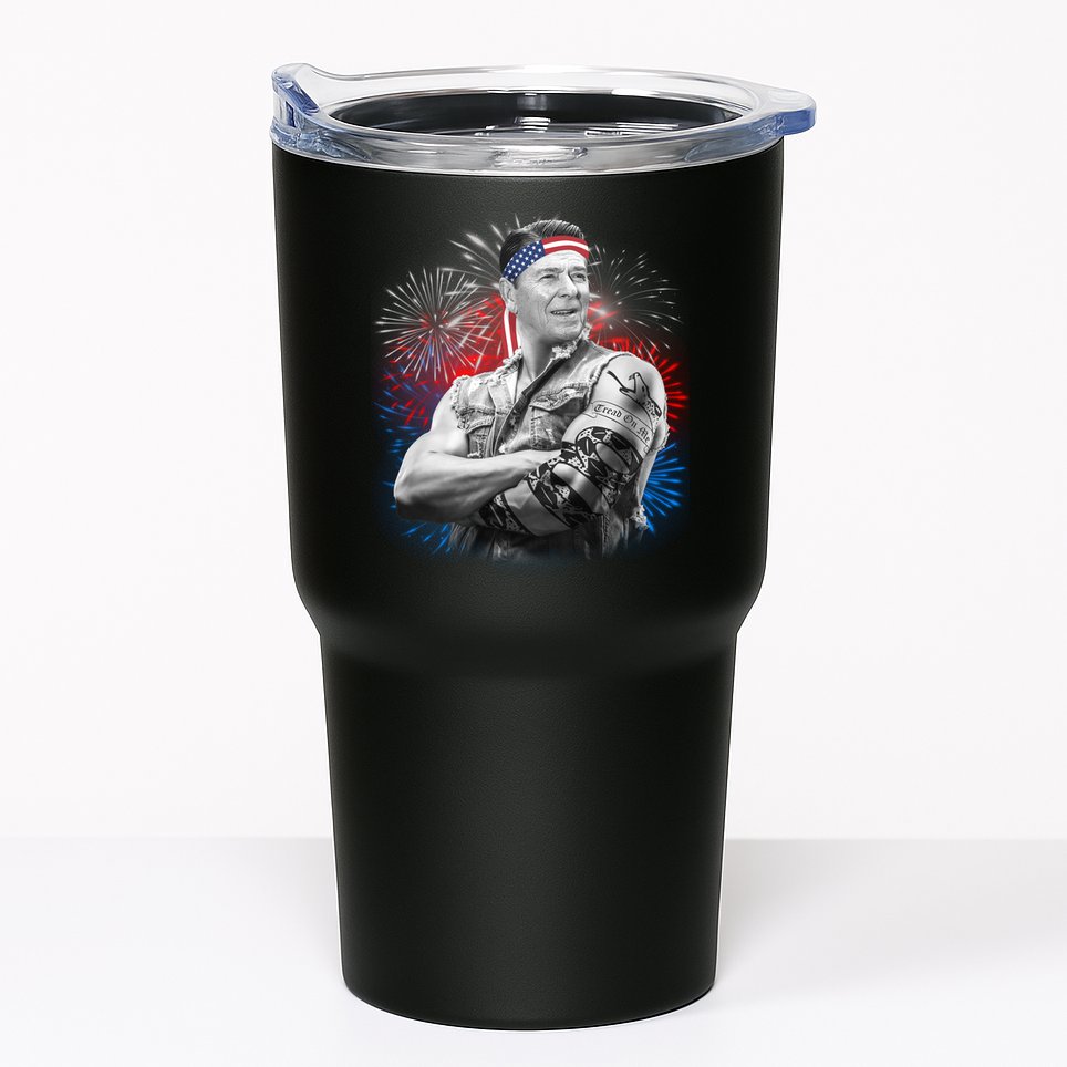 USA Fireworks Patriotic Ronald Reagan  Tumbler