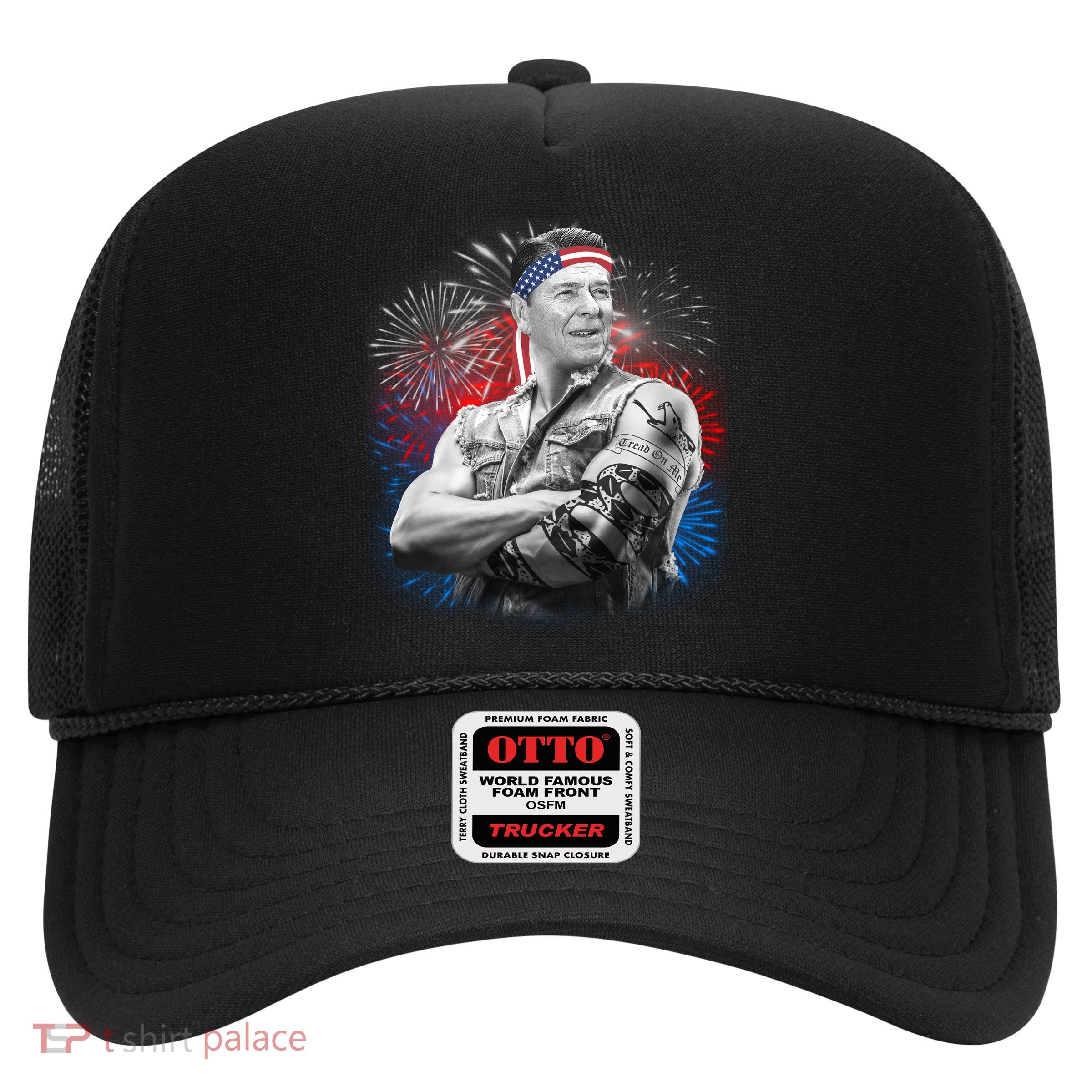 USA Fireworks Patriotic Ronald Reagan  Trucker Hat