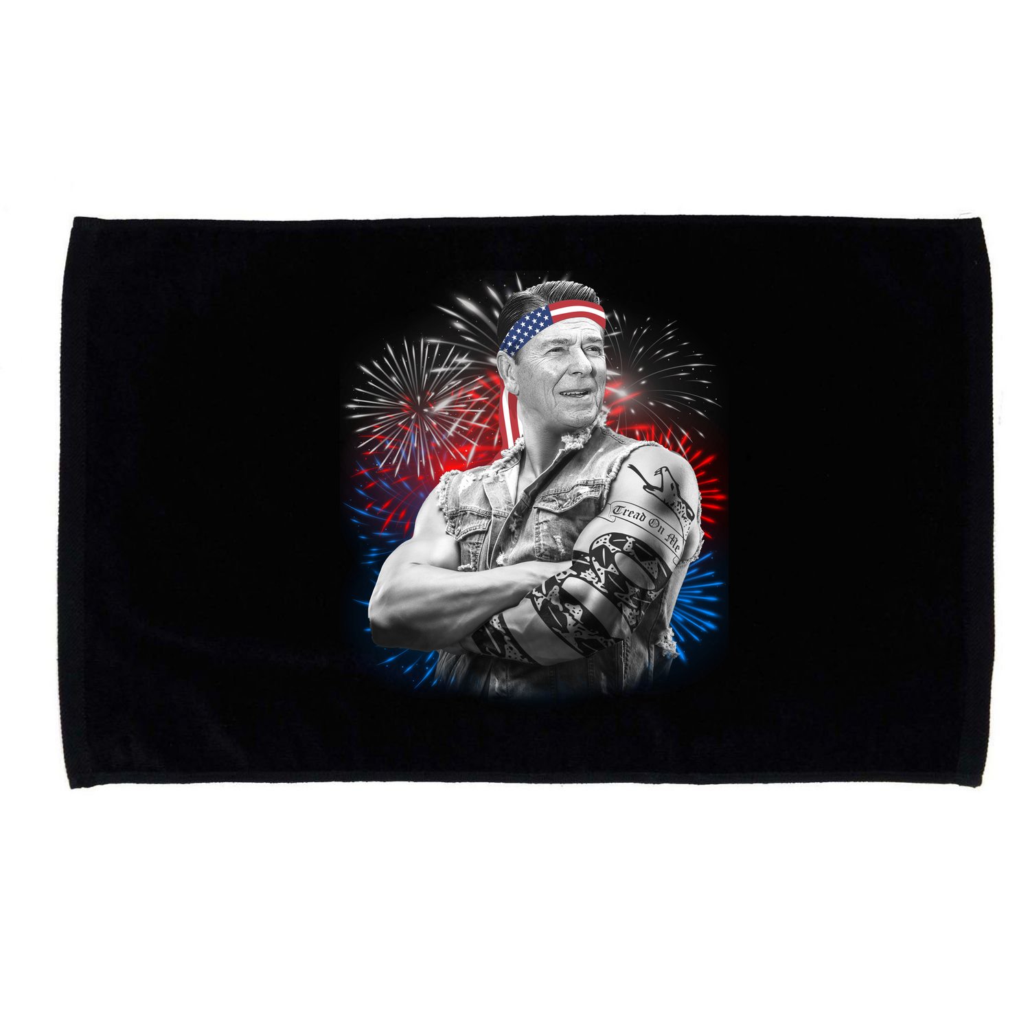 USA Fireworks Patriotic Ronald Reagan  Microfiber Hand Towel