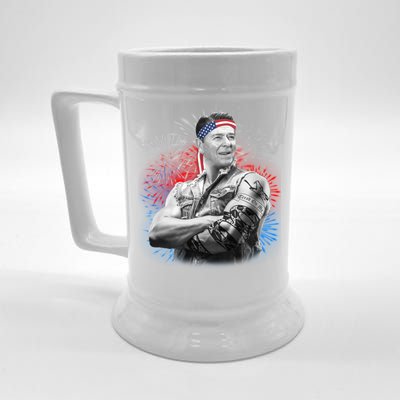 USA Fireworks Patriotic Ronald Reagan  Beer Stein