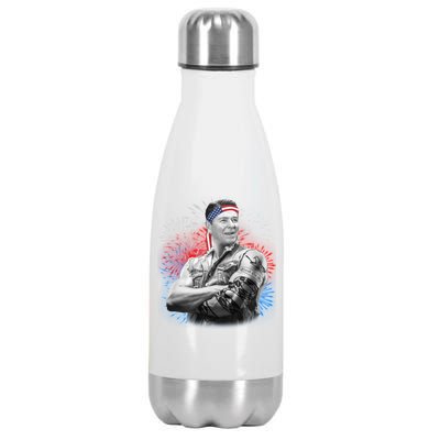 USA Fireworks Patriotic Ronald Reagan  Stainless Steel Insulated Water Bottle