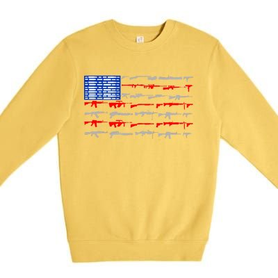 USA Flag: 2nd Amendment Gun Flag Rights Premium Crewneck Sweatshirt