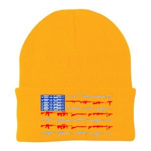 USA Flag: 2nd Amendment Gun Flag Rights Knit Cap Winter Beanie