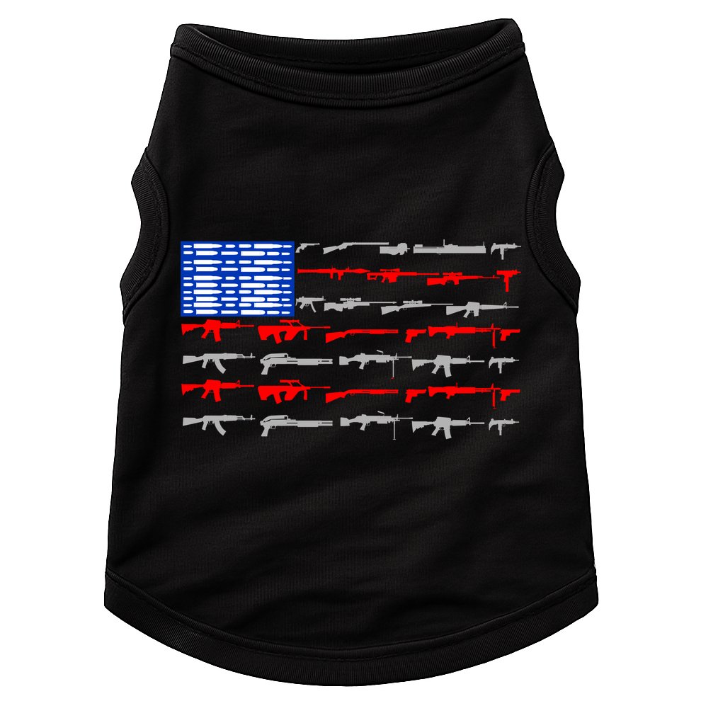 USA Flag: 2nd Amendment Gun Flag Rights Doggie Tank