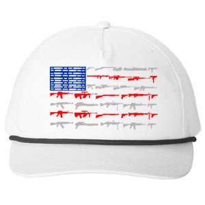 USA Flag: 2nd Amendment Gun Flag Rights Snapback Five-Panel Rope Hat