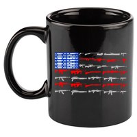 USA Flag: 2nd Amendment Gun Flag Rights 11oz C Handle Ceramic Mug