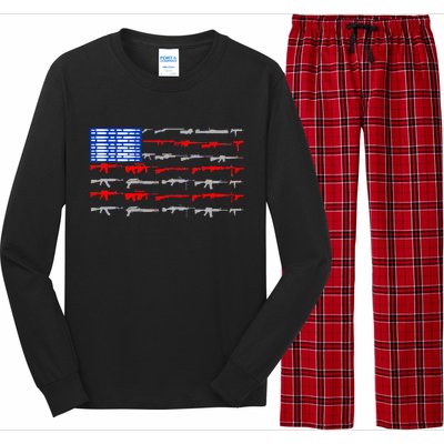 USA Flag: 2nd Amendment Gun Flag Rights Long Sleeve Pajama Set