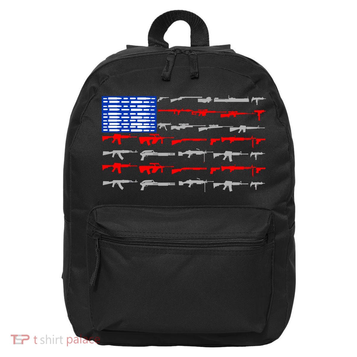 USA Flag: 2nd Amendment Gun Flag Rights 16 in Basic Backpack