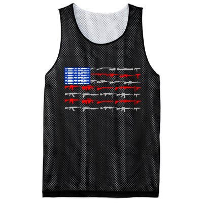 USA Flag: 2nd Amendment Gun Flag Rights Mesh Reversible Basketball Jersey Tank