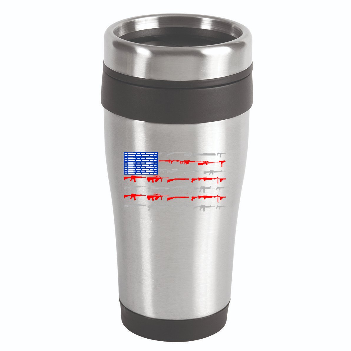 USA Flag: 2nd Amendment Gun Flag Rights 16oz Travel Tumbler