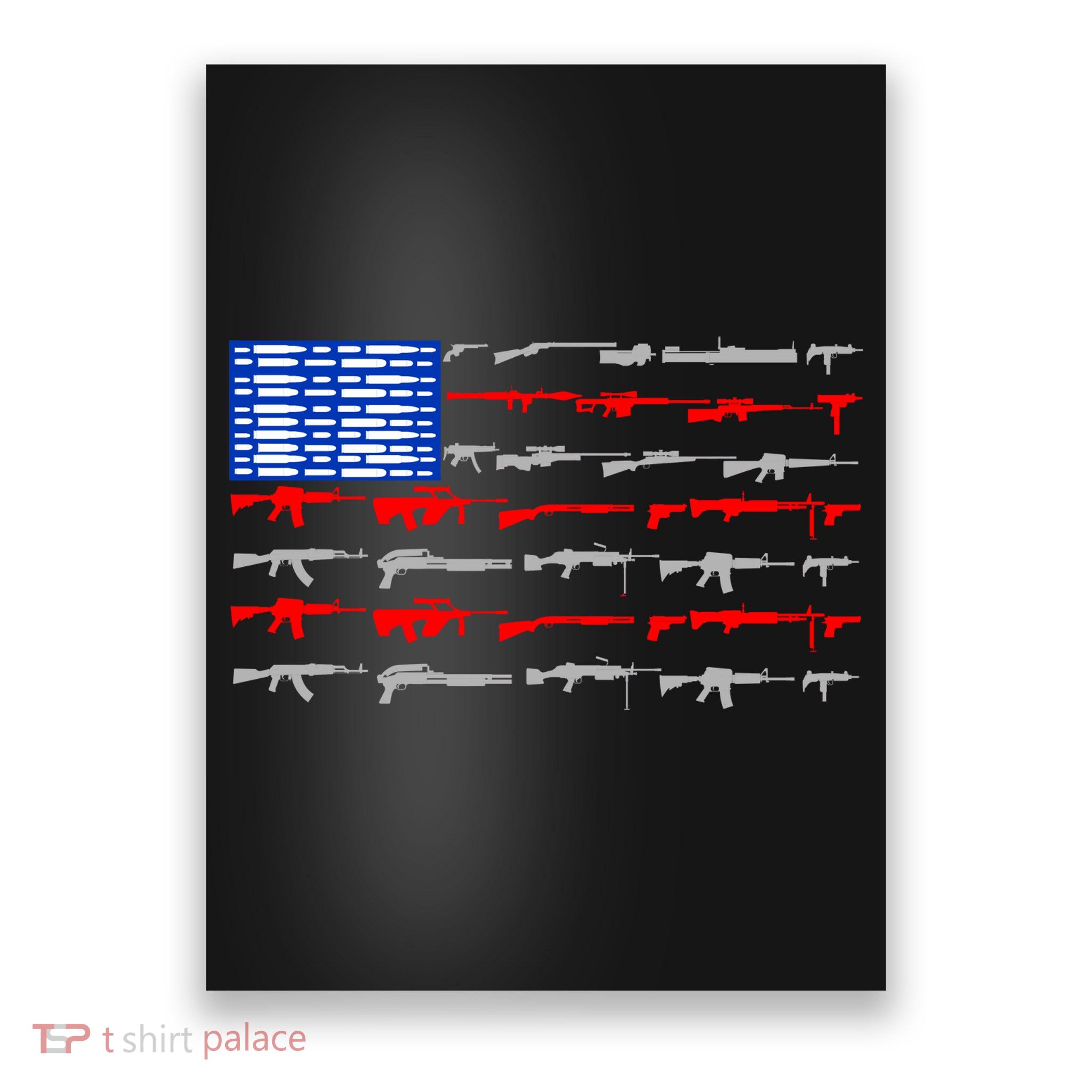 USA Flag: 2nd Amendment Gun Flag Rights Poster
