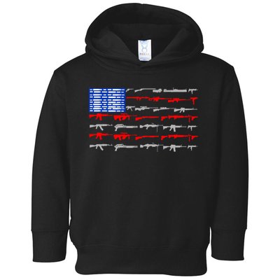 USA Flag: 2nd Amendment Gun Flag Rights Toddler Hoodie