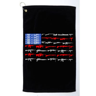 USA Flag: 2nd Amendment Gun Flag Rights Golf Towel