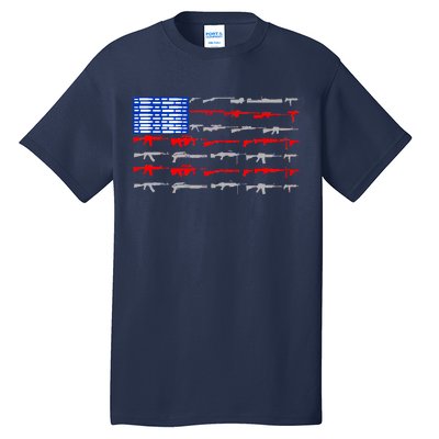 USA Flag: 2nd Amendment Gun Flag Rights Tall T-Shirt