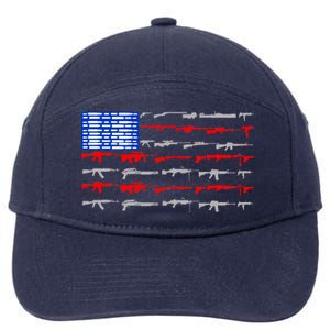 USA Flag: 2nd Amendment Gun Flag Rights 7-Panel Snapback Hat