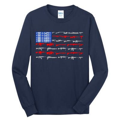 USA Flag: 2nd Amendment Gun Flag Rights Tall Long Sleeve T-Shirt