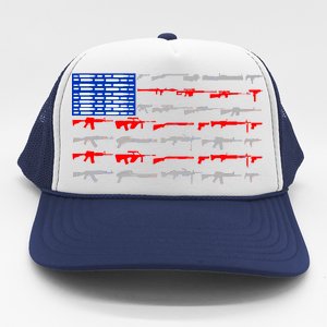 USA Flag: 2nd Amendment Gun Flag Rights Trucker Hat