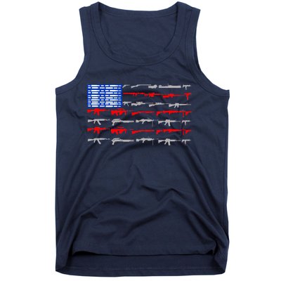 USA Flag: 2nd Amendment Gun Flag Rights Tank Top