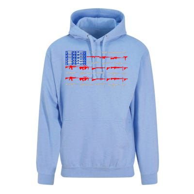 USA Flag: 2nd Amendment Gun Flag Rights Unisex Surf Hoodie