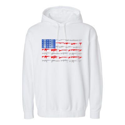 USA Flag: 2nd Amendment Gun Flag Rights Garment-Dyed Fleece Hoodie