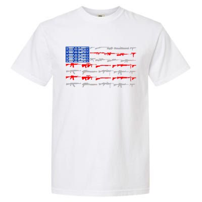 USA Flag: 2nd Amendment Gun Flag Rights Garment-Dyed Heavyweight T-Shirt