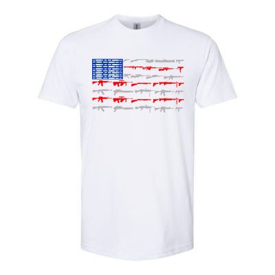 USA Flag: 2nd Amendment Gun Flag Rights Softstyle CVC T-Shirt