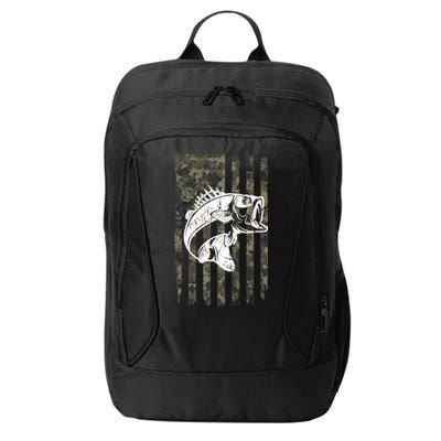 USA Flag Camo Camouflage Fish City Backpack