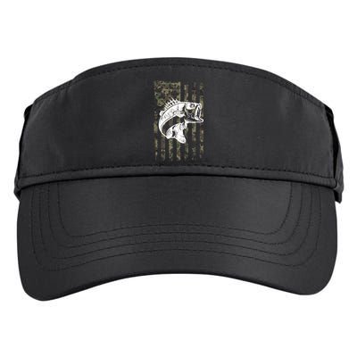 USA Flag Camo Camouflage Fish Adult Drive Performance Visor