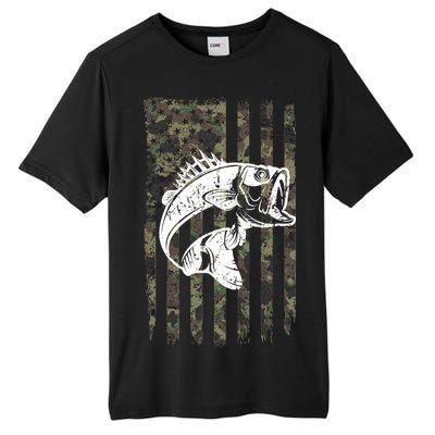 USA Flag Camo Camouflage Fish Tall Fusion ChromaSoft Performance T-Shirt