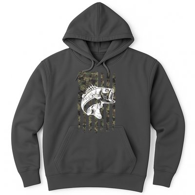 USA Flag Camo Camouflage Fish Hoodie