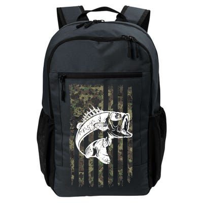 USA Flag Camo Camouflage Fish Daily Commute Backpack