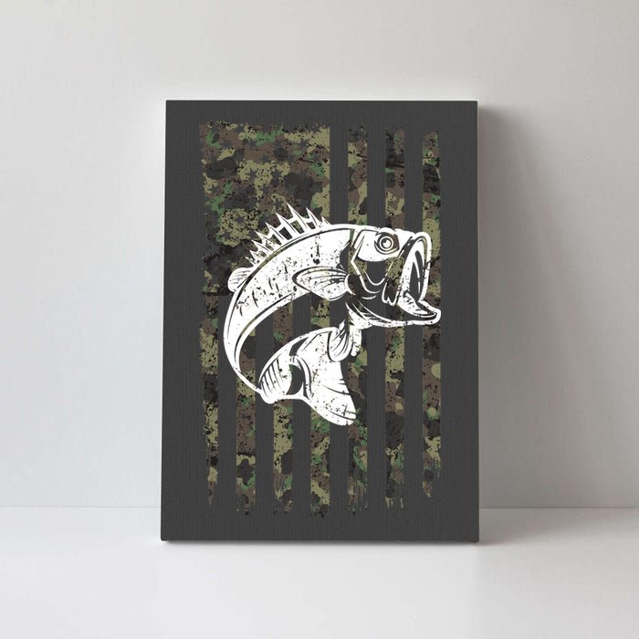 USA Flag Camo Camouflage Fish Canvas