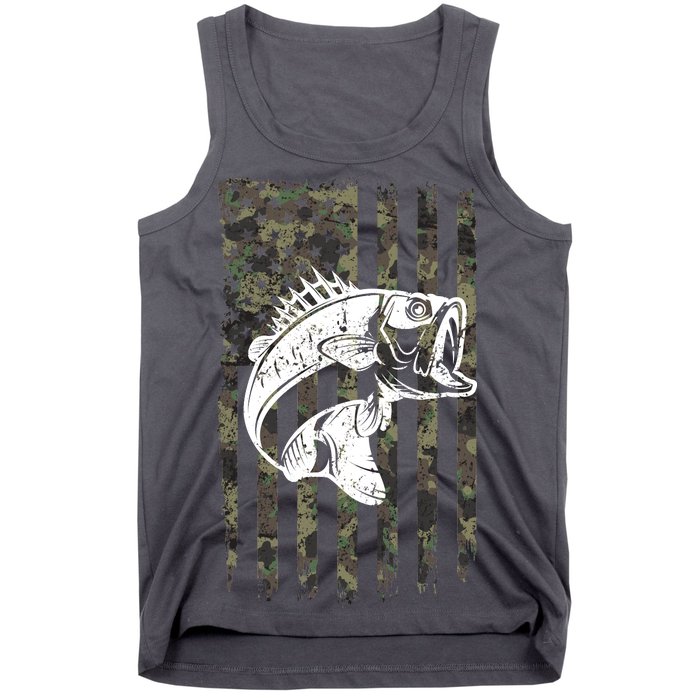 USA Flag Camo Camouflage Fish Tank Top