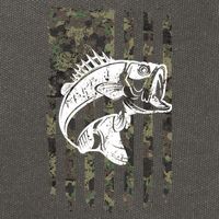 USA Flag Camo Camouflage Fish Cotton Canvas Backpack