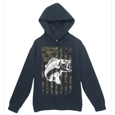 USA Flag Camo Camouflage Fish Urban Pullover Hoodie