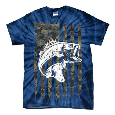 USA Flag Camo Camouflage Fish Tie-Dye T-Shirt